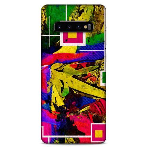 Lopard Samsung Galaxy S10 Plus Uyumlu Kılıf Soyut Sanat (48) Desenli Bumper Kılıf