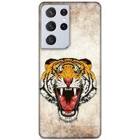 Lopard Samsung Galaxy S21 Ultra Uyumlu Kılıf Tattoo's (4) Koruma Kılıfı Kaplan Dövmesi