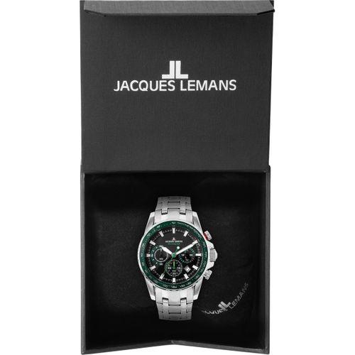 Jacques Lemans Liverpool JL.1-2099F Quartz Çelik Gri Siyah Kadran 10 ATM 42 mm Erkek Kol Saati