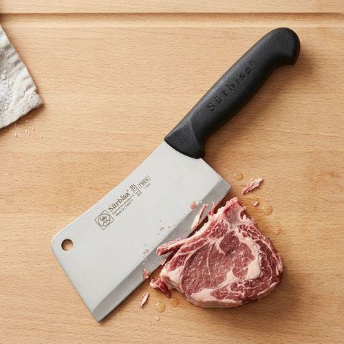 Sürmene Kurban Et Tavuk Kemik Kesim Satırı Mutfak Satır Bıçağı 38 cm Profesyonel Çelik Sürbisa 61703