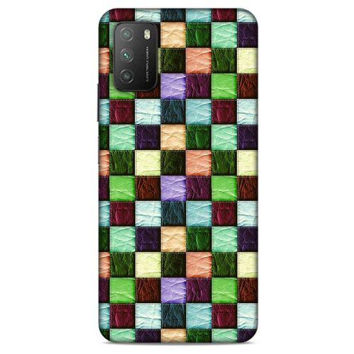 Lopard Xiaomi Poco M3 Uyumlu Kılıf Patchwork (6) Silikon Kılıf