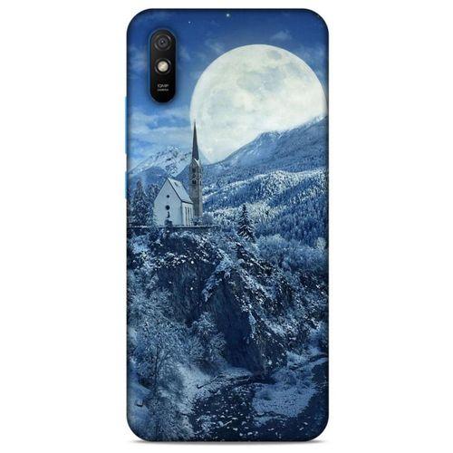 Xiaomi Redmi 9A Kılıf Snowix (49) Ultra Silikon Kılıf Beyaz Mavi