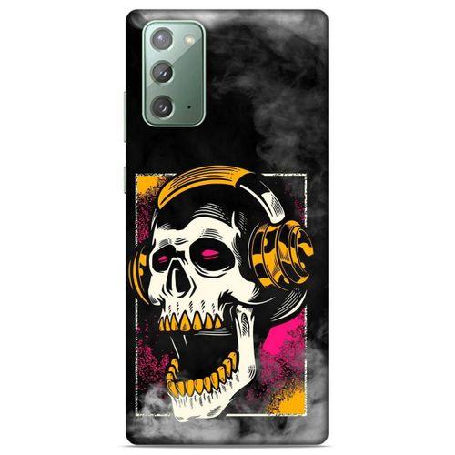 Lopard Samsung Galaxy Note 20 Uyumlu Kılıf Tattoo's (10) Full Koruma Kılıfı Turuncu