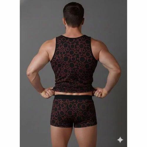 Erkek Desenli Tank Top Boxer Takımı