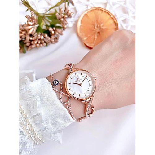 BLKT.2.617 Revello Elite Model Bronz/Rose Özel Renk 30 Mt Su Geçirmez+Bileklik Lady Wristwatch