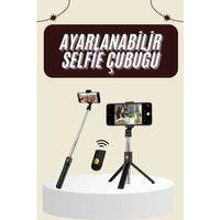 Cep Telefonu Tripod Standı Manyetik Selfie Sopa Bluetooth Uzaktan Kumandalı