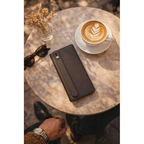 Hakiki Deri Mıknatıslı Kart Ve Telefon Bölmeli Unisex Cüzdan VS.BLKT.0943