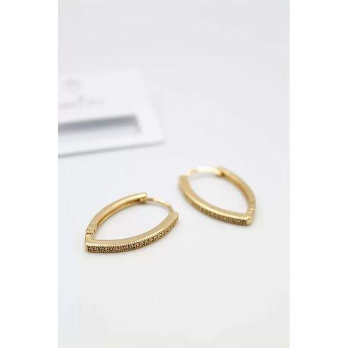 Oval Halka Küpe - Altın