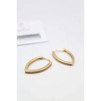 Oval Halka Küpe - Altın