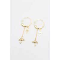 Şemsiye Küpe - Altın