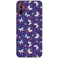 Oppo Realme C3 Kılıf Kelebek Etkisi (3) Kapak Kırmızı Lacivert