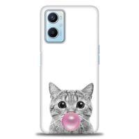 Oppo A96 4G Kılıf HD Baskılı Kılıf - Cat + Tam Ekran Koruyucu