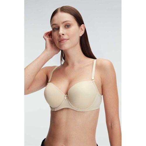 Kadın Balenli Destekli Dolgulu Askıları Çıkabilen Günlük Klasik T-shirt Sütyeni