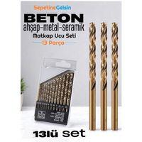 Sepetinegelsin Beton Matkap Ucu Seti Çelik Beton Metal Matkap 13 lü Set