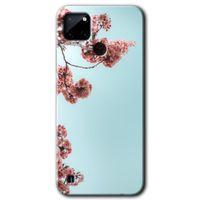 Realme C21 HD Baskılı Kılıf + 9D Tam Ekran Koruyucu - Japon Çiçeği