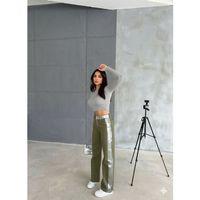 GABARDİN PALAZZO PANTOLON - Haki