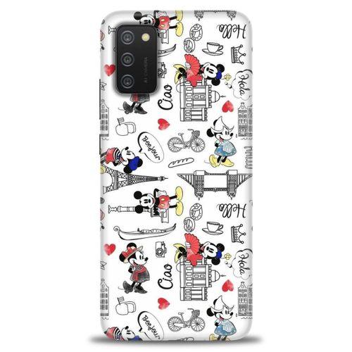 Samsung Galaxy A02S Kılıf HD Baskılı Kılıf - Mickey Şehirde + Tam Ekran Koruyucu