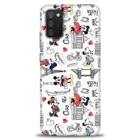 Samsung Galaxy A02S Kılıf HD Baskılı Kılıf - Mickey Şehirde + Tam Ekran Koruyucu
