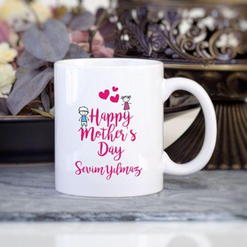 Kişiye Özel Happy Mother&amp;apos;s Day Anneler Günü Kupa Bardak