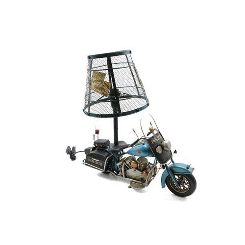 Dekoratif Metal Polis Motosikletli Abajur