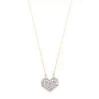 Taşlı Kalp Kolye - Altın