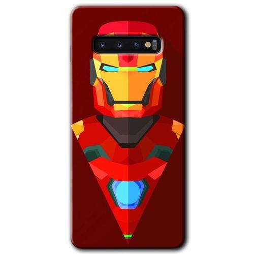 Potkal Hediye Fabrikası Samsung Galaxy S10 Kılıf HD Desen Baskılı Arka Kapak - İron Man Çizim