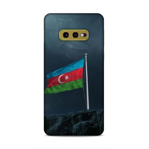 Samsung Galaxy S10e Uyumlu Kılıf Azarbaijan (27) Tasarımlı Kılıf Mavi Beyaz