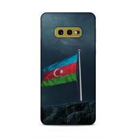 Samsung Galaxy S10e Uyumlu Kılıf Azarbaijan (27) Tasarımlı Kılıf Mavi Beyaz