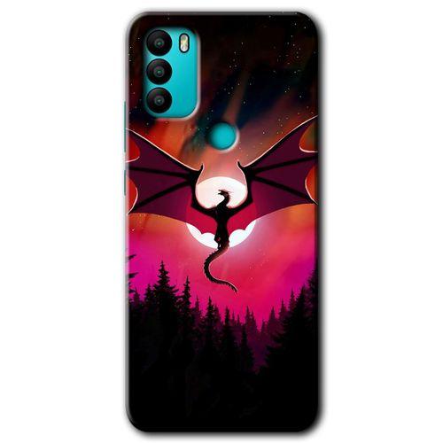 General Mobile GM 21 Plus Kılıf HD Desen Baskılı Arka Kapak + Temperli Cam - Dragon Night