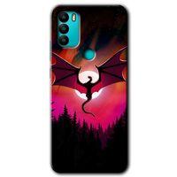 General Mobile GM 21 Plus Kılıf HD Desen Baskılı Arka Kapak + Temperli Cam - Dragon Night