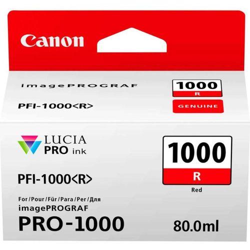 Feyza Bilişim® Canon PFI-1000 R (Red) Kırmızı A2 Yazıcı Orijinal Mürekkep Kartuş 80 ml. (0554C001)