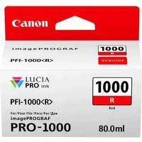 Feyza Bilişim® Canon PFI-1000 R (Red) Kırmızı A2 Yazıcı Orijinal Mürekkep Kartuş 80 ml. (0554C001)