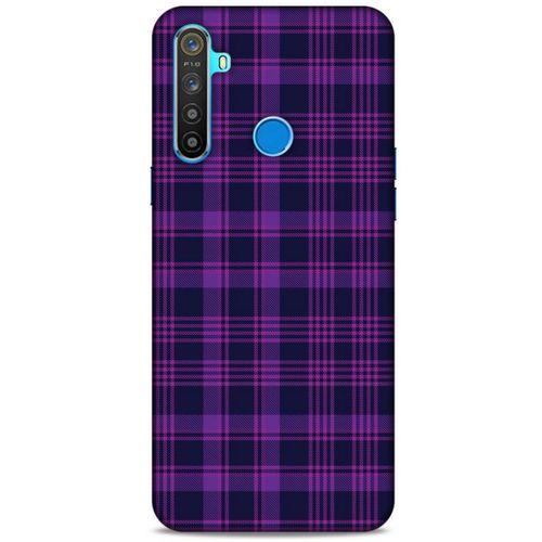 Realme 5i Uyumlu Kılıf Mor Delisi (10) Full Koruma Kılıfı Ekose