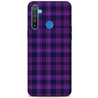 Realme 5i Uyumlu Kılıf Mor Delisi (10) Full Koruma Kılıfı Ekose