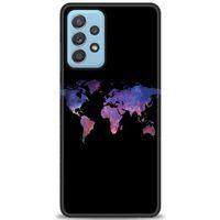 Samsung Galaxy A72 Kılıf HD Baskılı Kılıf - Dünya Haritası + Tam Ekran Koruyucu