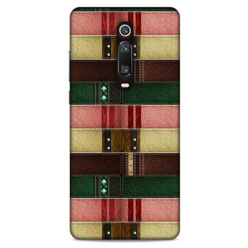 Xiaomi Mi 9T Pro Kılıf Patchwork (41) Tank Kılıf Koyu Yeşil Pembe