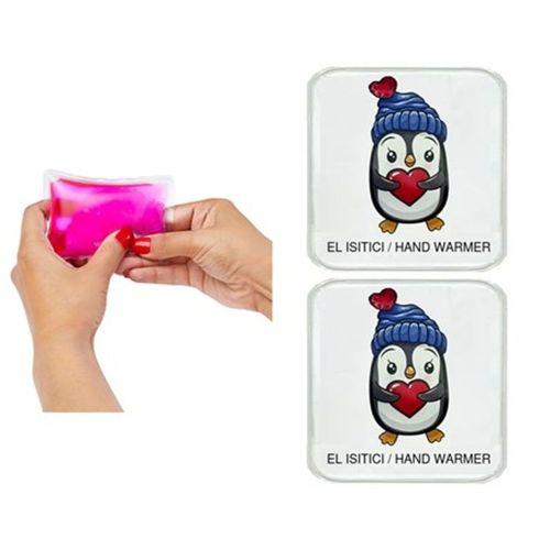 Sıa 2 Adet Penguen Cep Sobası,El Isıtıcı,Sıcak Su Torbası Pvc  10X9,5Cm