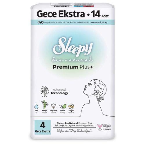 Sleepy Bio Natural Premium Plus Gece Ekstra Ped 14 Adet