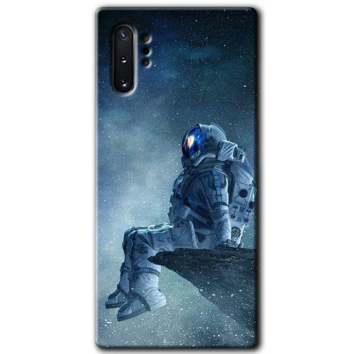 Potkal Hediye Fabrikası Samsung Galaxy Note 10 Plus HD Baskılı Kılıf + 9D Tam Ekran Koruyucu - Astronot Yalnızlığı