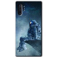 Potkal Hediye Fabrikası Samsung Galaxy Note 10 Plus HD Baskılı Kılıf + 9D Tam Ekran Koruyucu - Astronot Yalnızlığı