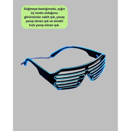 Led Işıklı Parti Gözlüğü Renkli Eğlence Aksesuarı