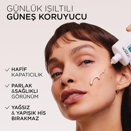 L'Oréal Paris Bright Reveal Spf 50+ Renkli Fluid Günlük Yüz Güneş Kremi 50 ml - Light