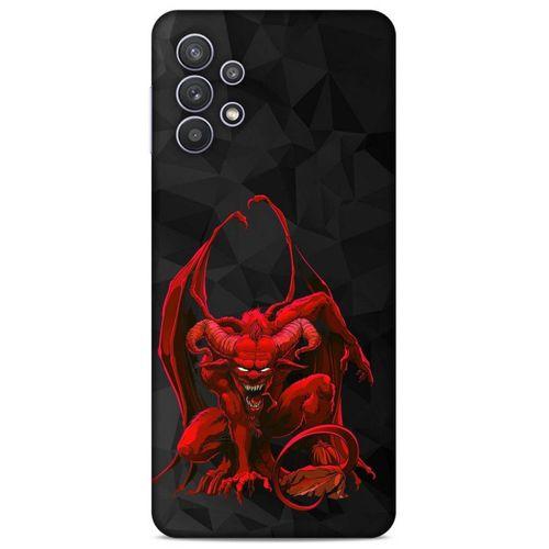 Lopard Samsung Galaxy A32 Uyumlu Kılıf Tattoo's (17) Tasarım Kılıf Red Dragon