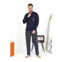 Erkek Uzun Kol Penye Lacivert Pijama Takımı