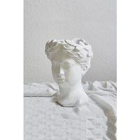 Helen Dekoratif Heykel, Büst Saksı, 15 Cm Orta Boy, Beyaz