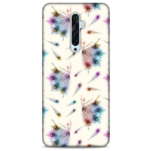 Oppo Reno 2z Kılıf Desenli Özel Seri Tüyler (35) Fit Design Kılıf
