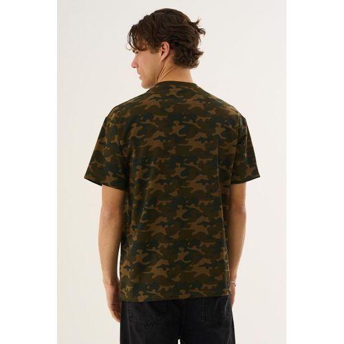 ALEXANDERGARDI Kamuflaj Desenli Bisiklet Yaka Tişört