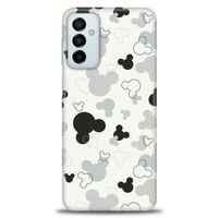 Samsung Galaxy M23 Kılıf HD Baskılı Kılıf - Siyah Mickey + Tam Ekran Koruyucu