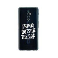 Oppo Reno 2Z Think Outside The Box Desenli Premium Şeffaf Silikon Kılıf