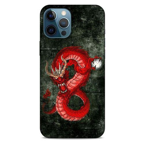 Apple iPhone 12 Pro Max Kılıf Dragons (23) Ultra Koruma Kılıfı Tatoo Kırmızı Ejderha